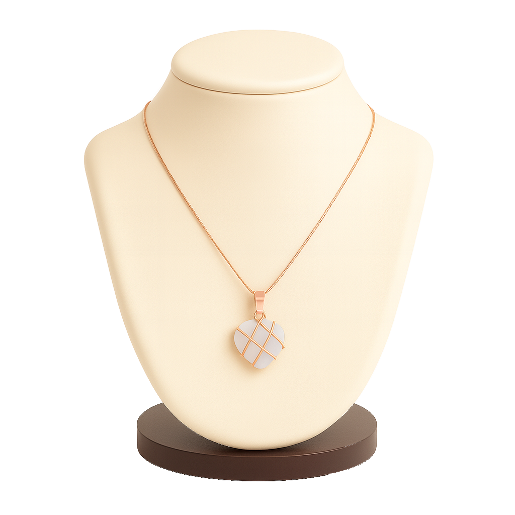 Radiant Grid Heart Necklace