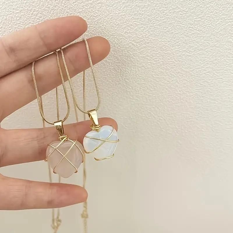 Radiant Grid Heart Necklace