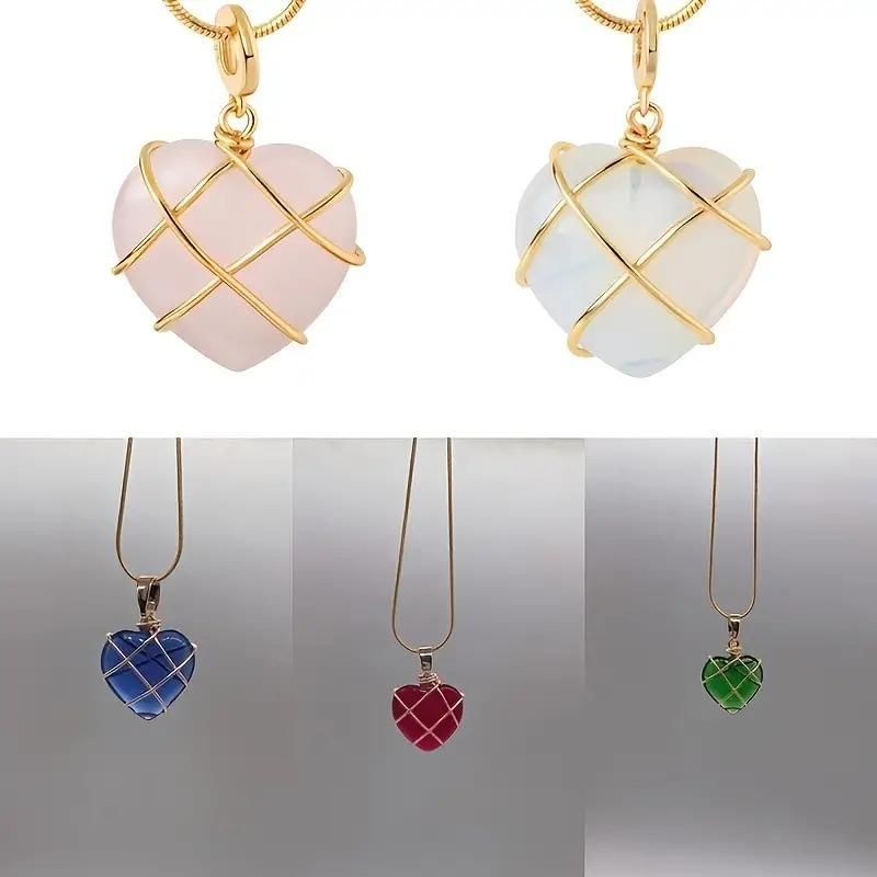 Radiant Grid Heart Necklace