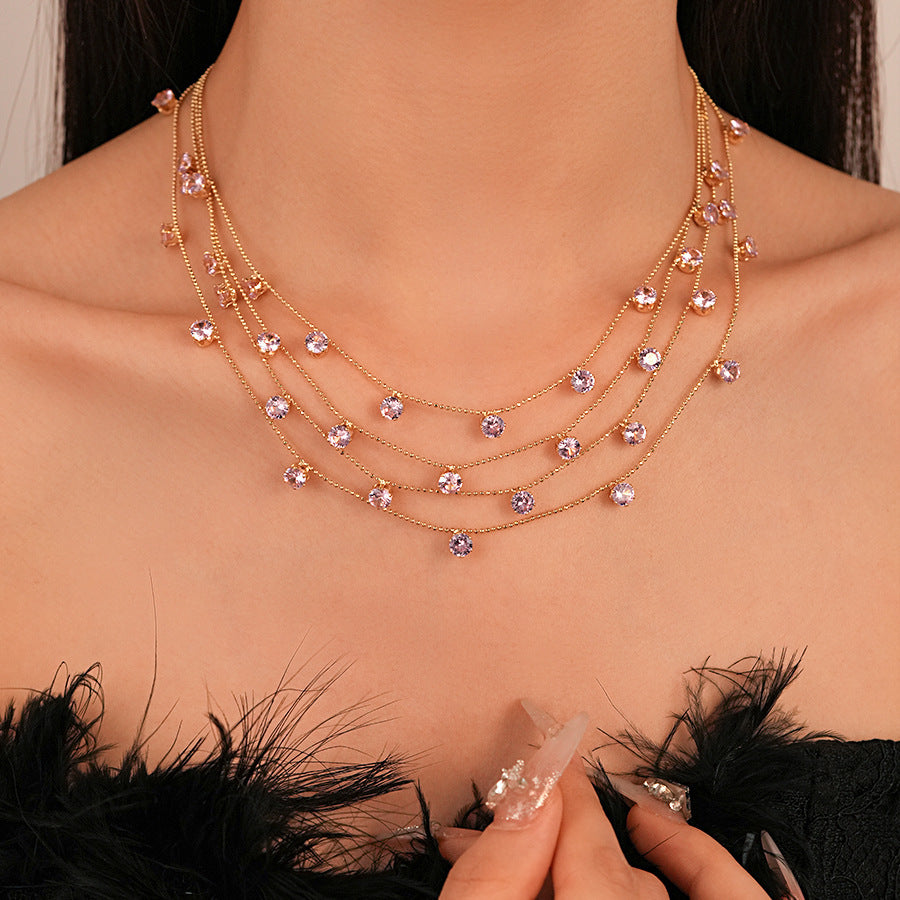 Noir Whisper Layered Necklace