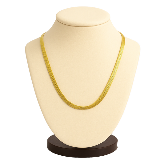 Golden Sleek Herringbone Chain