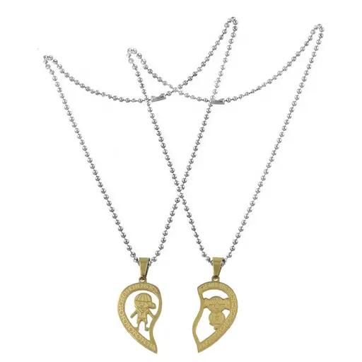 Love Connection Split Heart Necklace Set