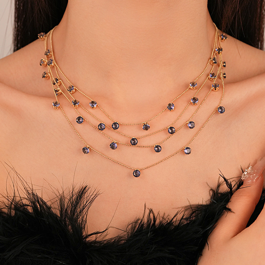 Noir Whisper Layered Necklace