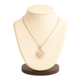 Radiant Grid Heart Necklace