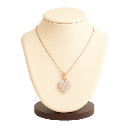 Radiant Grid Heart Necklace