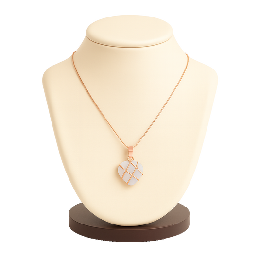 Radiant Grid Heart Necklace