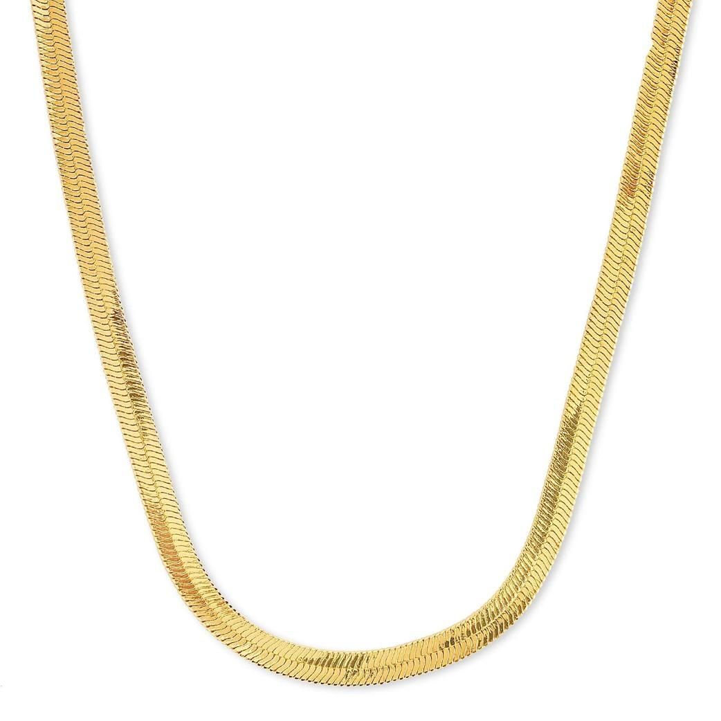 Golden Sleek Herringbone Chain