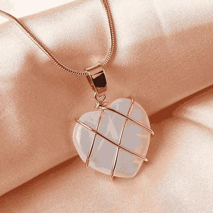 Radiant Grid Heart Necklace