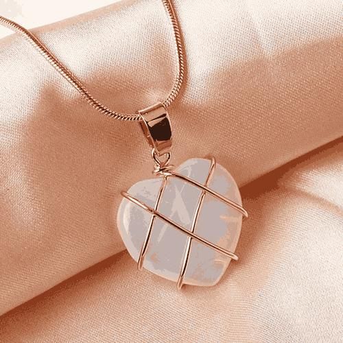 Radiant Grid Heart Necklace
