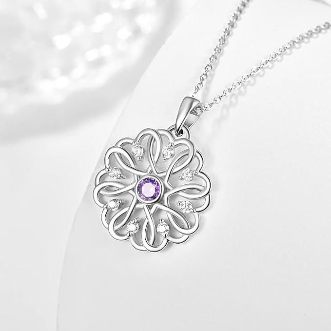 Amethyst Blossom Pendant Necklace